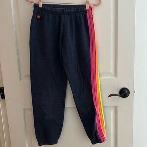 Aviator nation women's xs neon stripe sweatpants